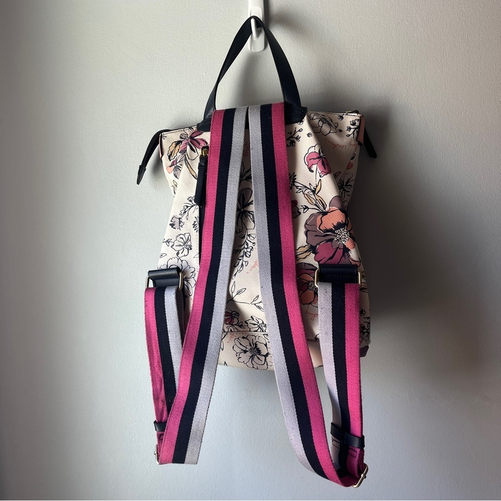 Radley London Medium Sketchy Floral Backpack - Cream and Pink - Picture 3 of 9